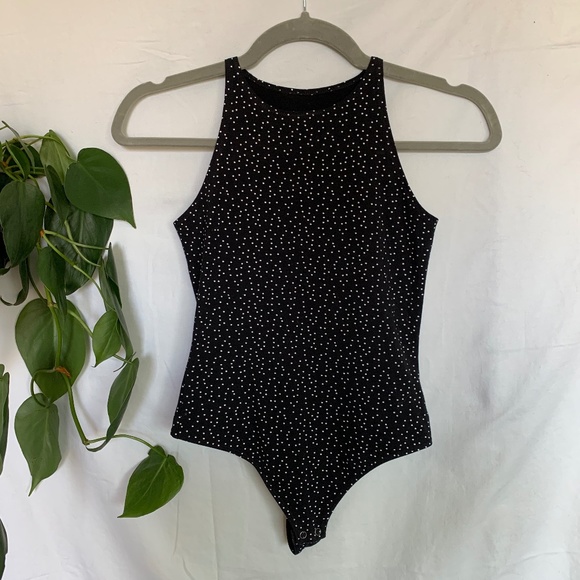 American Apparel Tops - American Apparel Bodysuit -Black Polkadot